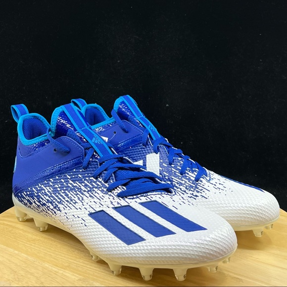 Adidas Adizero Scorch Football Cleats Navy Blue/White FW4086 Mens Sz 12.5 - Picture 5 of 10